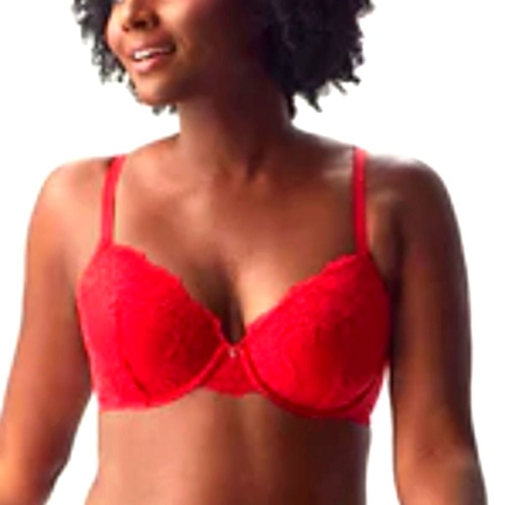BRAND NEW BLACK FUCHSIA LACE PUSH BRA
